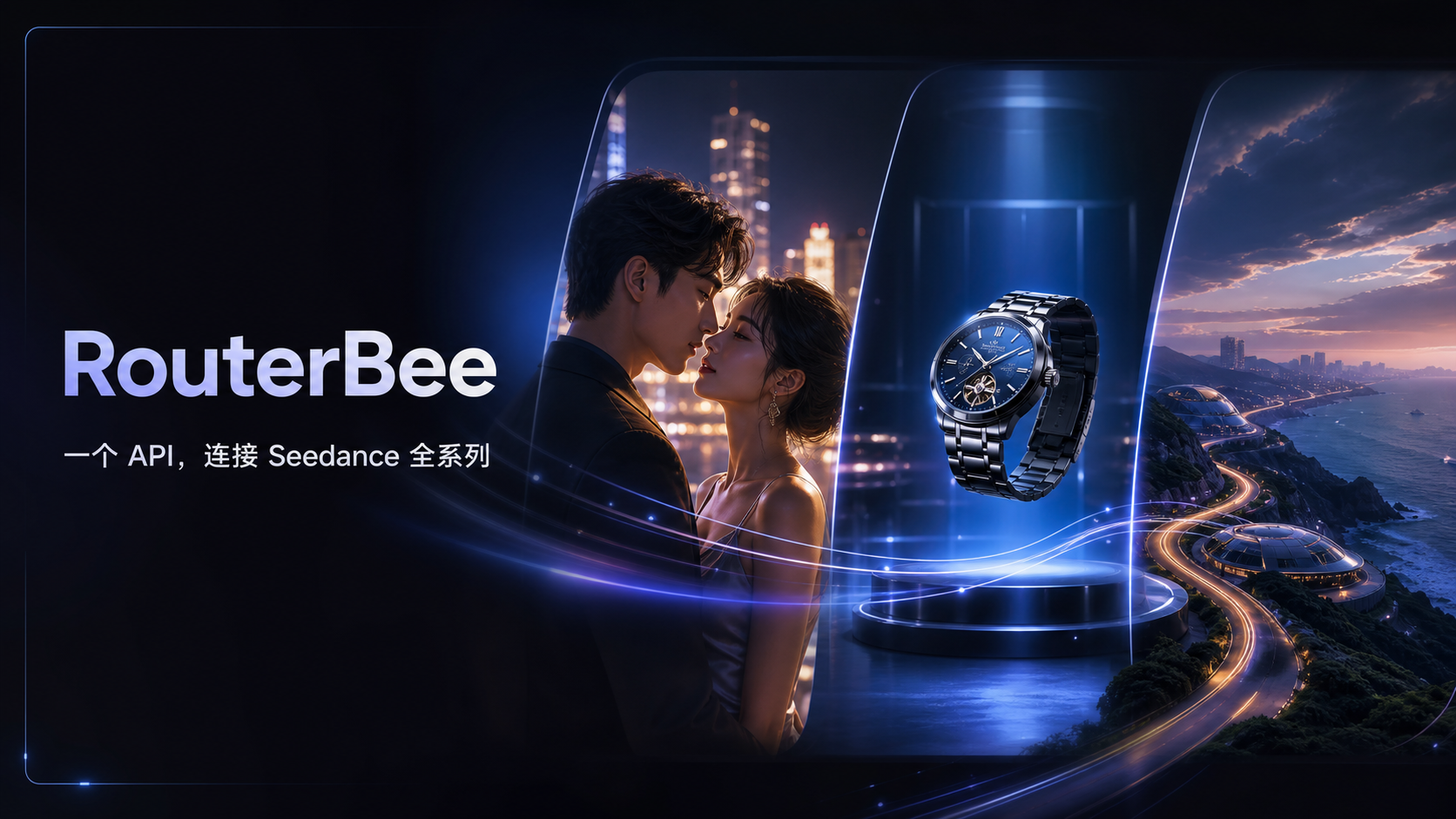 Kissney 使用 RouterBee 进行 AI 视频内容创作的案例视觉